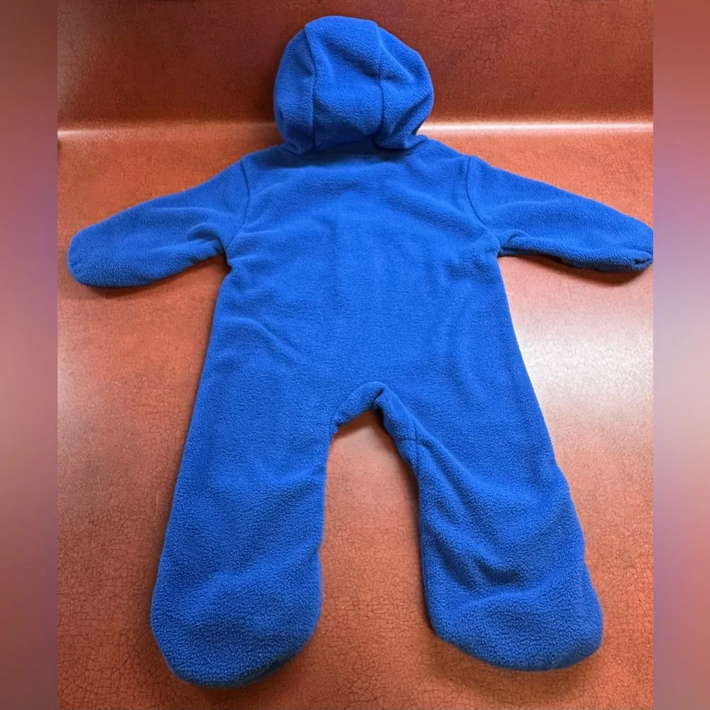 Cuddle Club Blue Fleece Footed One-Piece | 3–6 Months | Cozy & Warm - Picture 2 of 3
